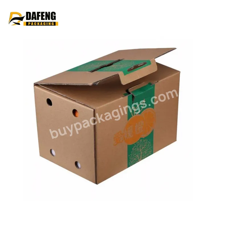 Dafeng Custom Logo Printed Ear Lock Corrugated Cardboard Paper Packaging Mailer Postal Shipping Box