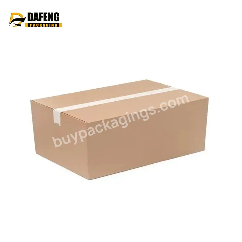 Dafeng Custom Logo Printed Flat Pack Packaging Box Corrugated Die Cut Folding Kraft Mailer Shipping Mailing Box