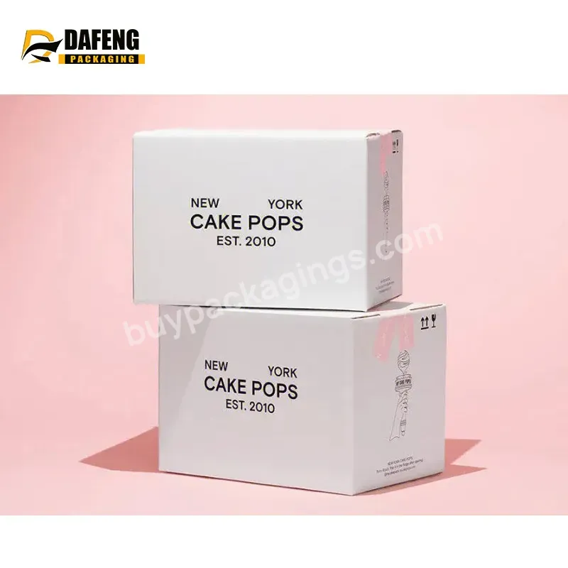 Dafeng Custom Logo Printed Flat Pack Packaging Box Corrugated Die Cut Folding Kraft Mailer Shipping Mailing Box