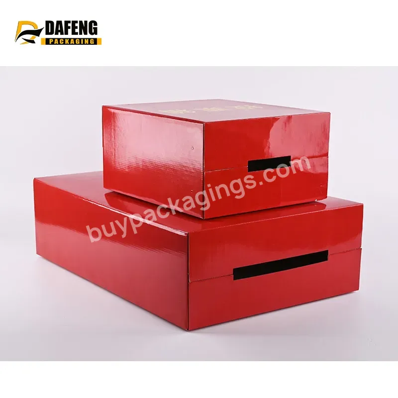 Dafeng Custom Logo Printed Flat Pack Packaging Box Corrugated Die Cut Folding Mailer Shipping Mailing Box