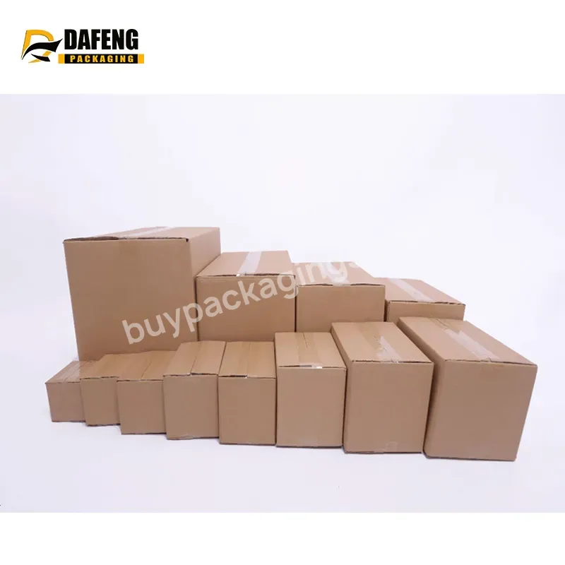 Dafeng Custom Logo Printed Flat Pack Packaging Box Corrugated Die Cut Folding Mailer Shipping Mailing Box