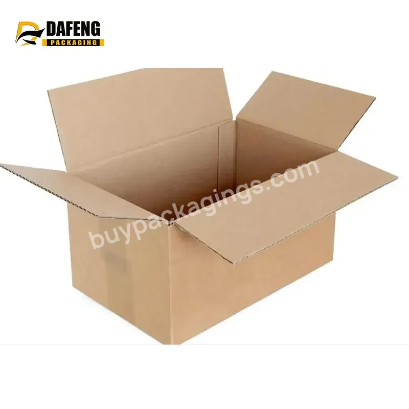 Dafeng Custom Logo Printed Mailing Eco-friendly E Flute Corrugated Cardboard Paper Cartons Large Packaging Shipping Mailer Box