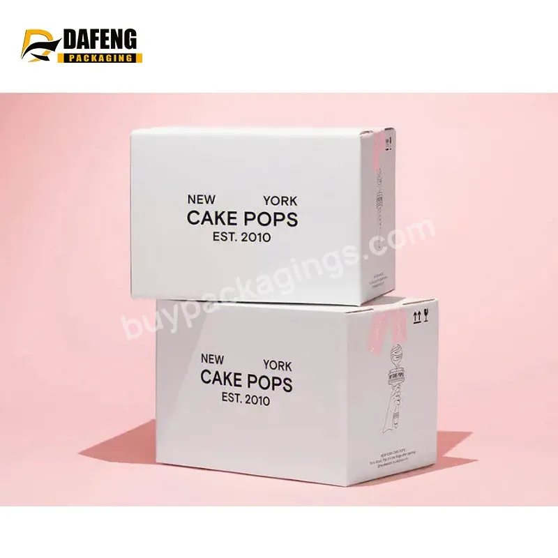 Dafeng Free Sample Custom Logo Pink Color Cosmetic Corrugated Packaging Mailer Box Shipping Box Paper Box