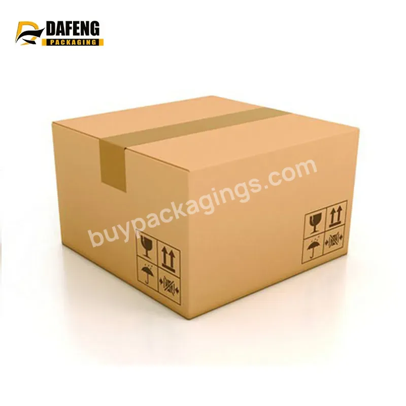 Dafeng Recycled Corrugated Paper Cartons Box Custom Logo Packaging Printed Shipping Kraft Boxes