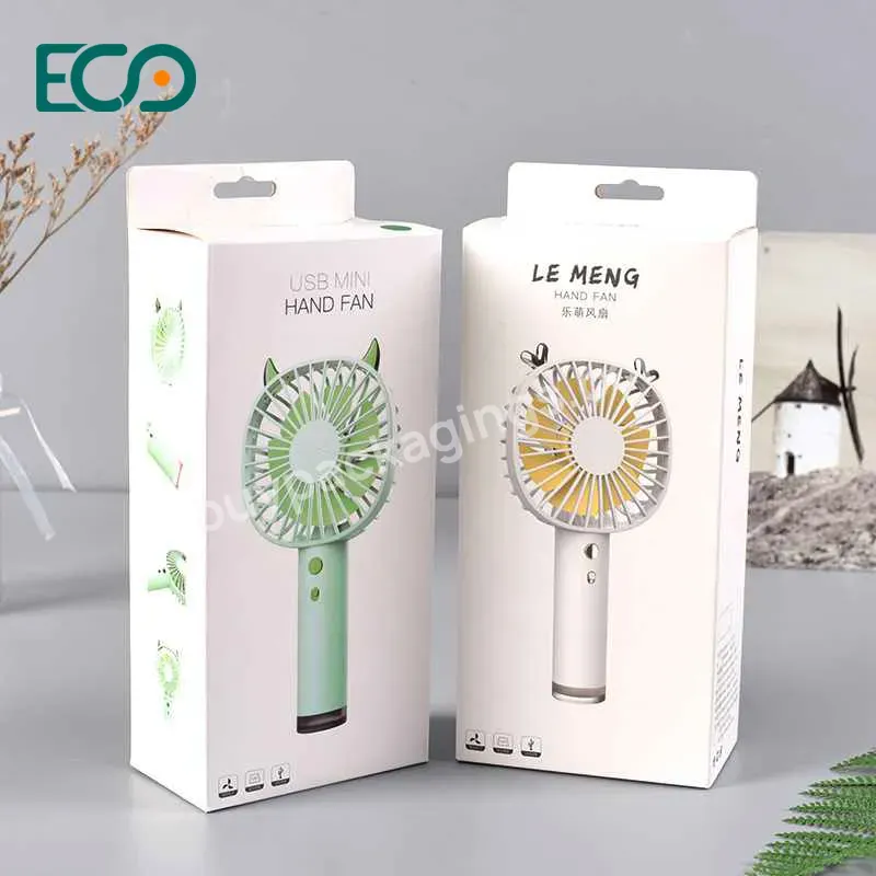 Decorative White Cardboard Boxes For Hand Held Electric Fan
