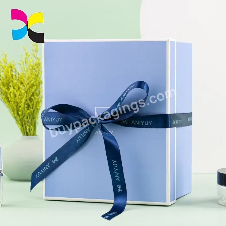 Delicate Appearance For Custom Luxury Lid And Base Box Gift Packaging With Ribbon