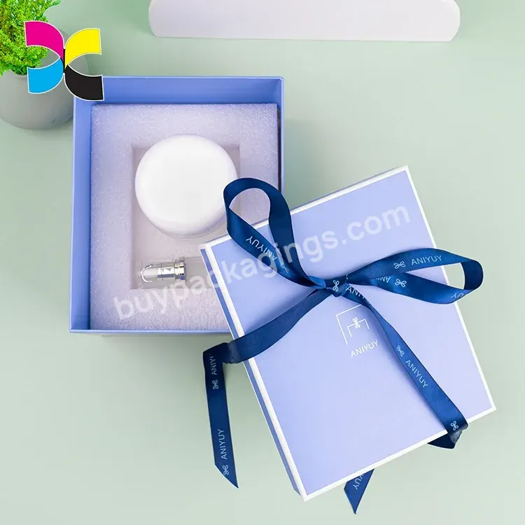 Delicate Appearance For Custom Luxury Lid And Base Box Gift Packaging With Ribbon