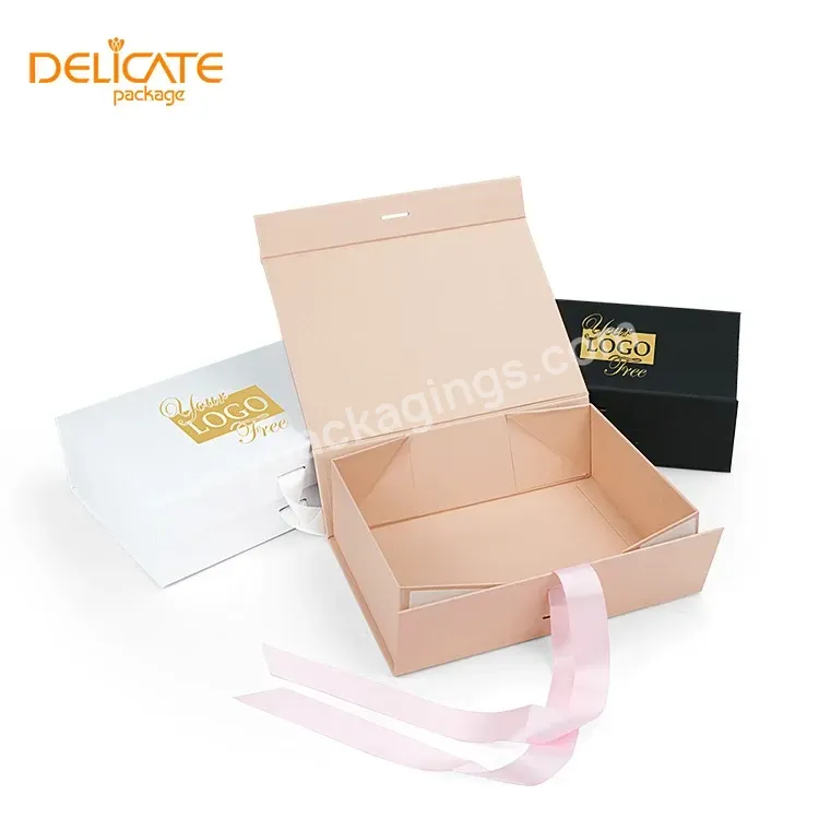 Delicate Custom Lead The Industry Pillowcase Magnetic Low Price Cardboard Appearance Paper Rectanglg White Gift Folding Box