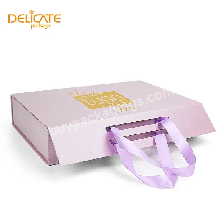 Delicate Wholesale Custom Cardboard Luxury Magnetic Folding Box Packaging Cardboard Shipping Storage Gift Box