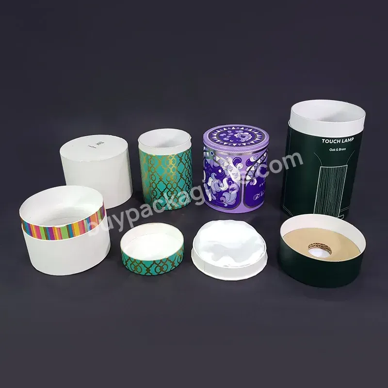 Design Wholesale Environmental Protection Materials Round Tube Packaging Box Cardboard Candle Gift Cylindrical Box