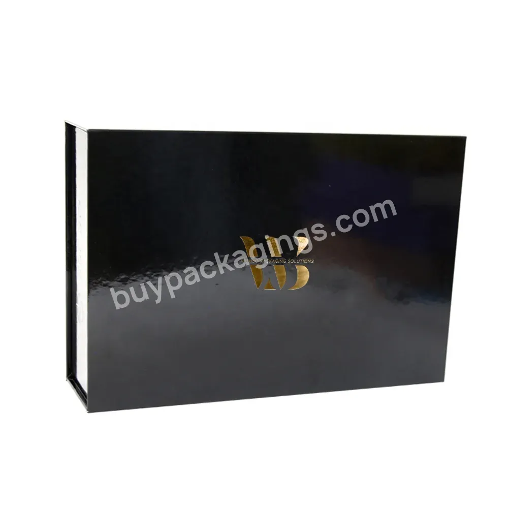 Durable Customized Logo Hot Printing Free Design Barrette Chocker Packaging Magnetic Gift Box With Foam Insert