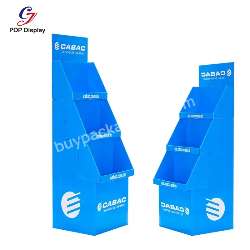 Eco Friendly Custom Cardboard Display Stand Template Paper Display Box Mock Up Stacked Carton For Wattle Bottle