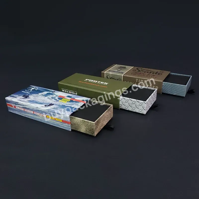 Eco Friendly Custom Logo Printed Recyclable Drawing Cardboard Box Jewelry Packaging Slide Drawer Paper Box