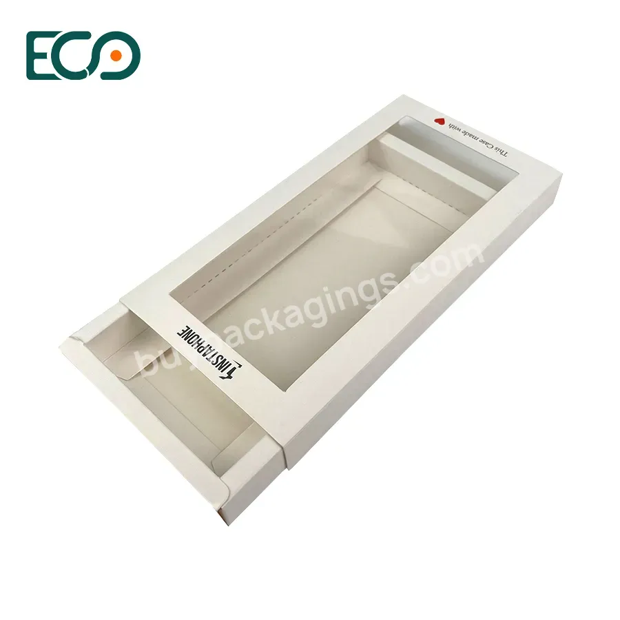 Eco Friendly Custom Phone Case Drawer Box Shipping Cardboard Kraft Paper Packaging Box