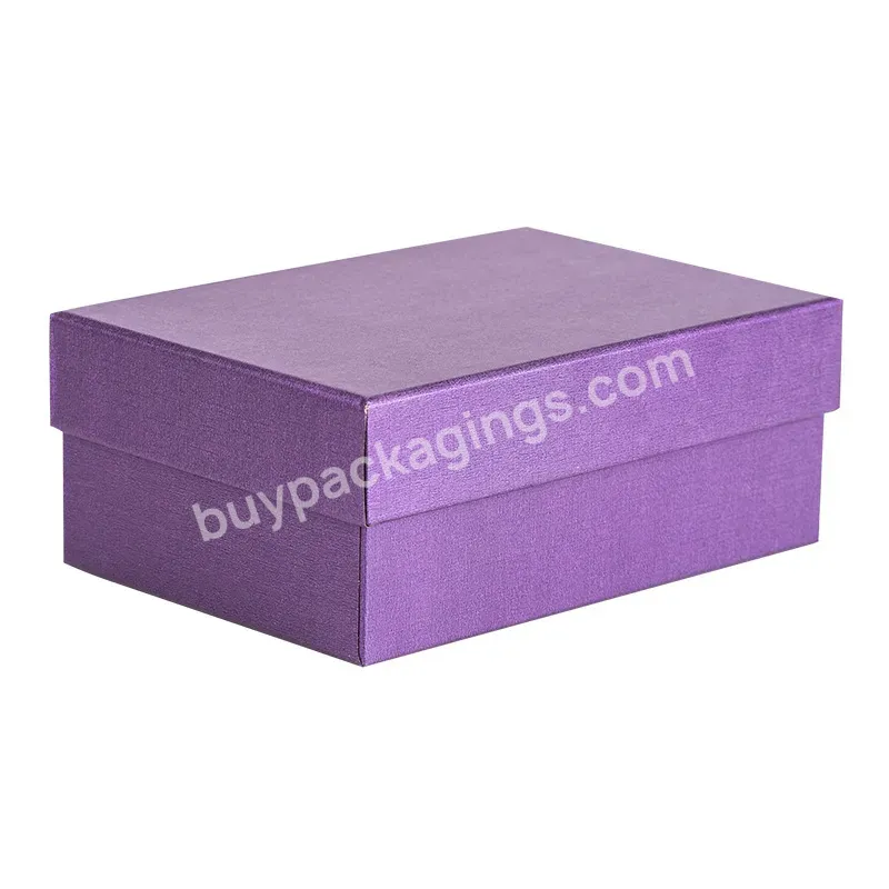 Eco Friendly Logo Designer Cardboard Packaging Clothing Gift Shoes Customized Lid And Based 2 Piece Box