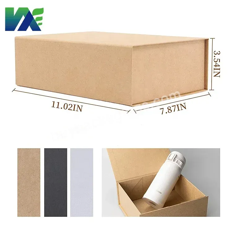 Eco Friendly Logo Designer Cardboard Packaging Magnetic Closure Custom Brown Shoe Foldable Magnetic Paper Gift Box With Logo