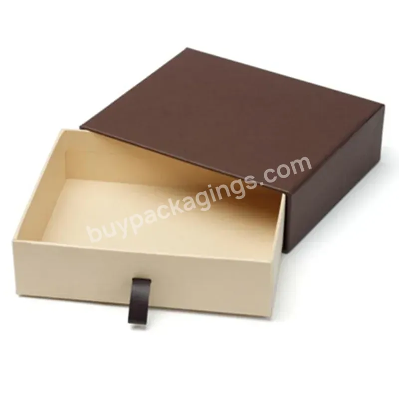 Environment-friendly Customized Recyclable Sliding Drawer Gift Paper Packaging Logo Printed Cardboard Open Jewelry Box Popular