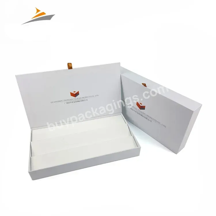 Factory Custom Free Design White Cardboard Paper Luxury Sunglasses Packing Magnet Flip Case Box