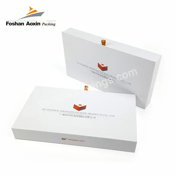 Factory Custom Free Design White Cardboard Paper Luxury Sunglasses Packing Magnet Flip Case Box