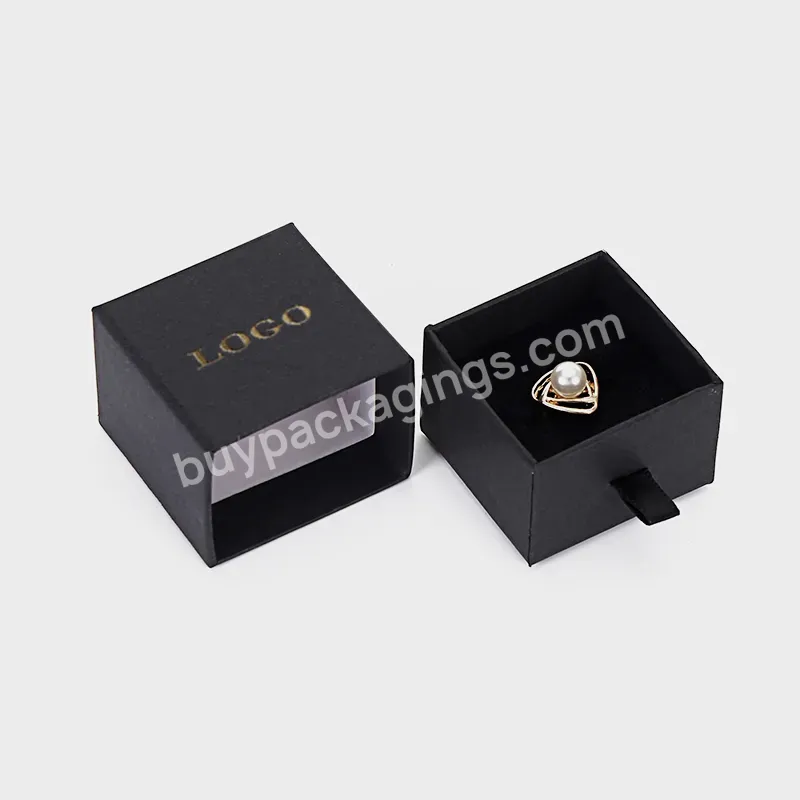 Factory Custom Jewellery Boxes With Small Plastic Box Black Paper Cardboard Jewelry Gift Box