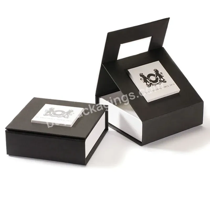 Factory Custom Logo Cardboard Paper Gift Box Packaging Matte Black Rectangular Paper Folding Box