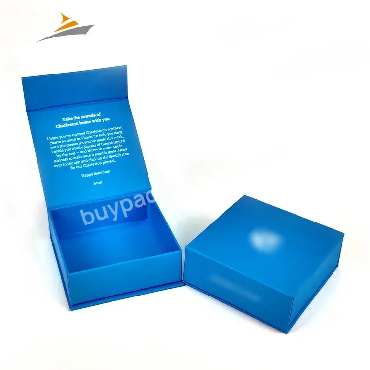 Factory Custom Recyclable Shipping Blue Square Cardboard Paper Smarts Watches Packing Flip Boxes