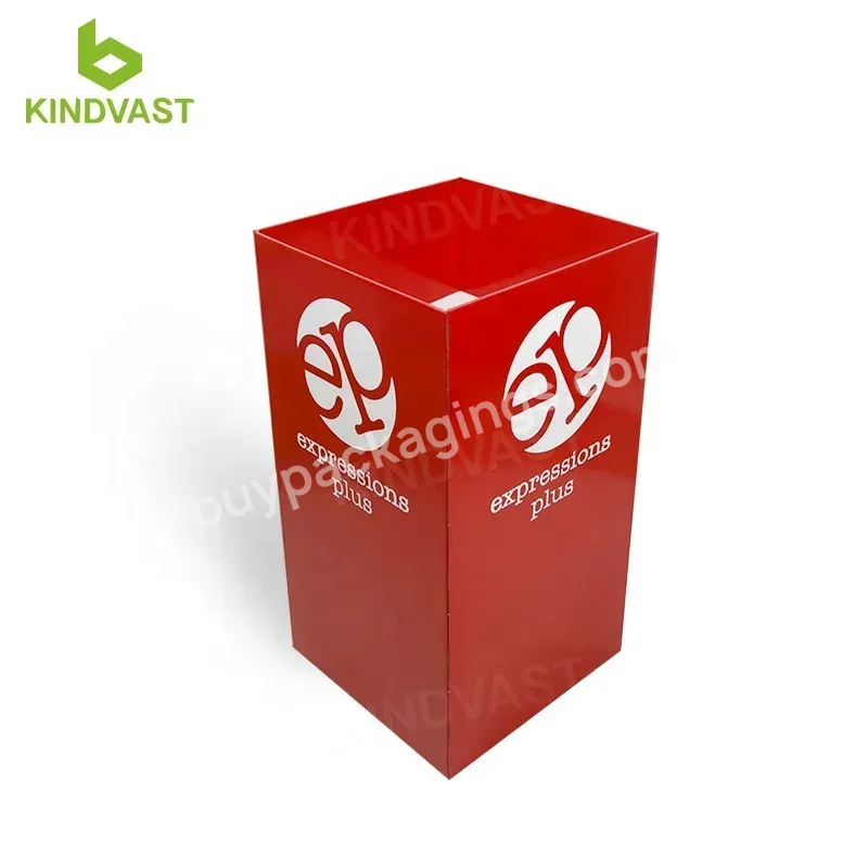 Factory Direct Customized Logo Printing Red Color Corrugated Carton Paper Big Floor Box For Gifts Balls Toys - Buy Factory Direct High Quality Display Floor Box,Customized Logo Printing Red Color Stand Corrugated Box,Cardboard Pdq Box.