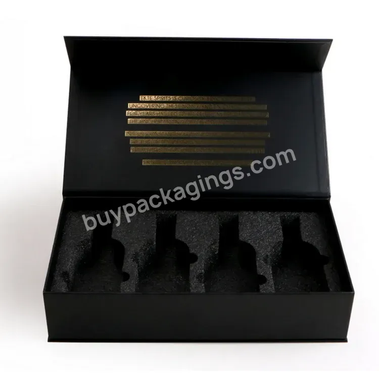 Factory Personalized Black Cardboard Magnetic Makeup Packing Cosmetic Jar Packaging Box Custom Logo