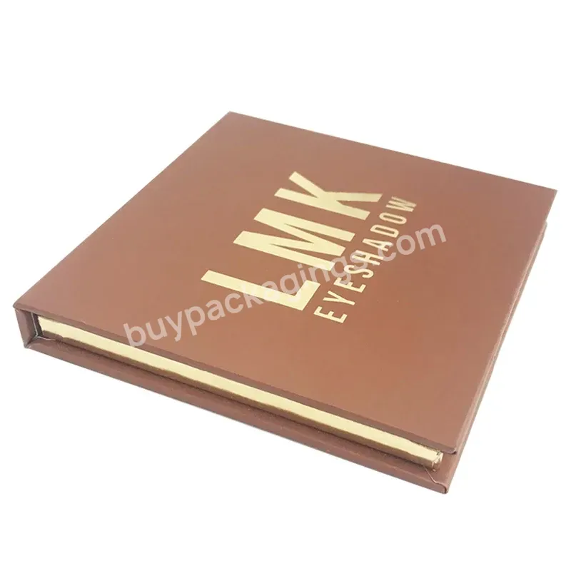 Factory Supplier Brown Color Cosmetic Container Eyeshadow Palette Empty Beauty Paper Eyeshadow 4 Colors Multicolor Case