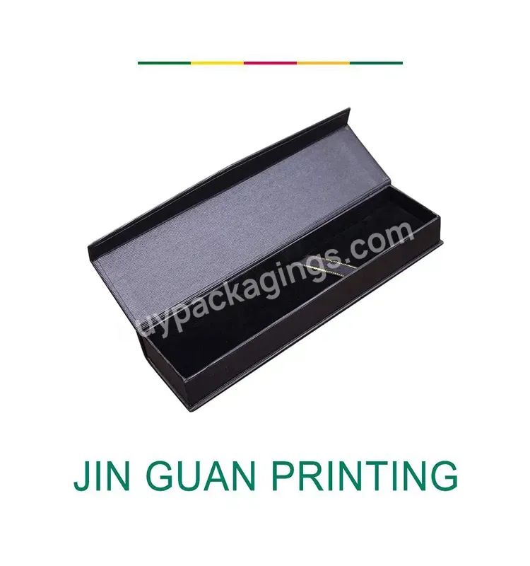 Factory Wholesale Black Luxury Custom Logo Printing Rigid Cardboard Paper Gift Packaging Pen Box