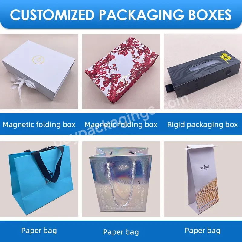 Factory Wholesale Custom Logo Design Cardboard Packiging Magnetic Folding Box Luxury Packaging Foldable Gift Paper Box