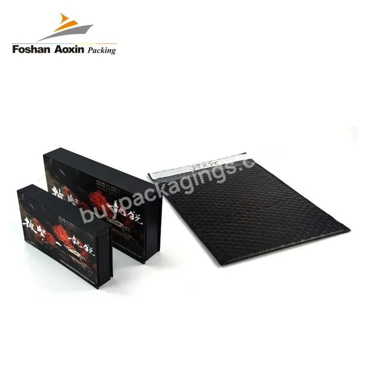 Factory Wholesale Custom Printing Luxury Black Cardboard Paper Packaging Cutlery Magnetic Flip Box