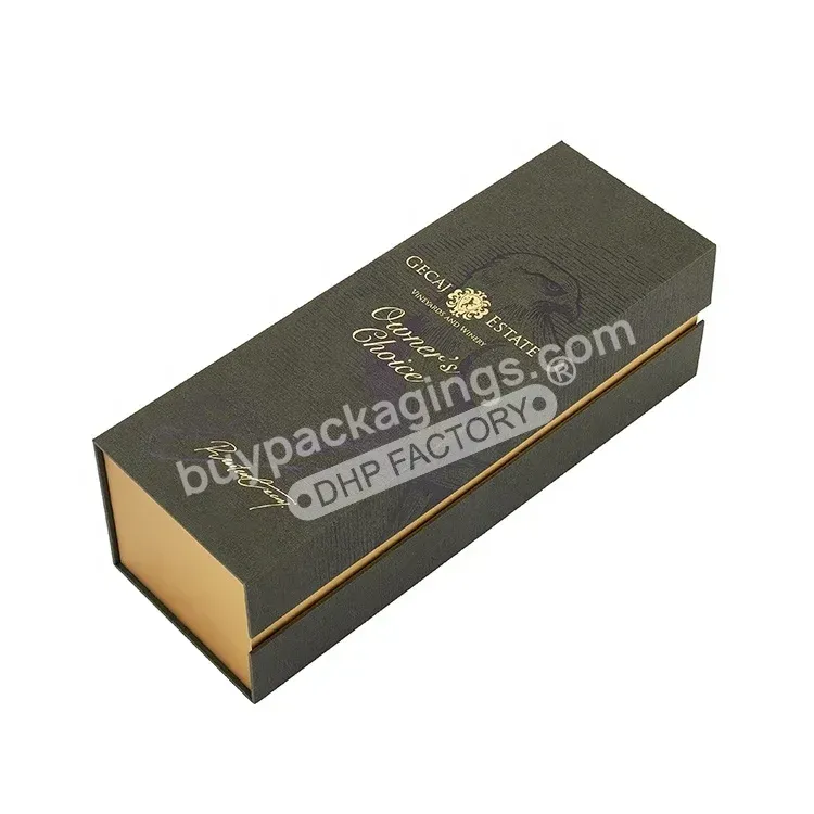 Factory Wholesale Customized Luxury Paper Rigid Cardboard Magnetic Closure Whisky Wine Packaging Gift Box
