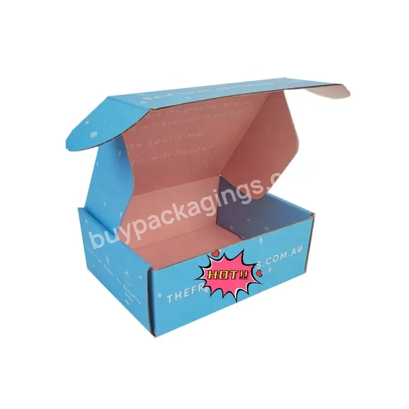 Factory Wholesale Price Packaging Paper Boxes Custom Printed Blue Cardboard Gift Box