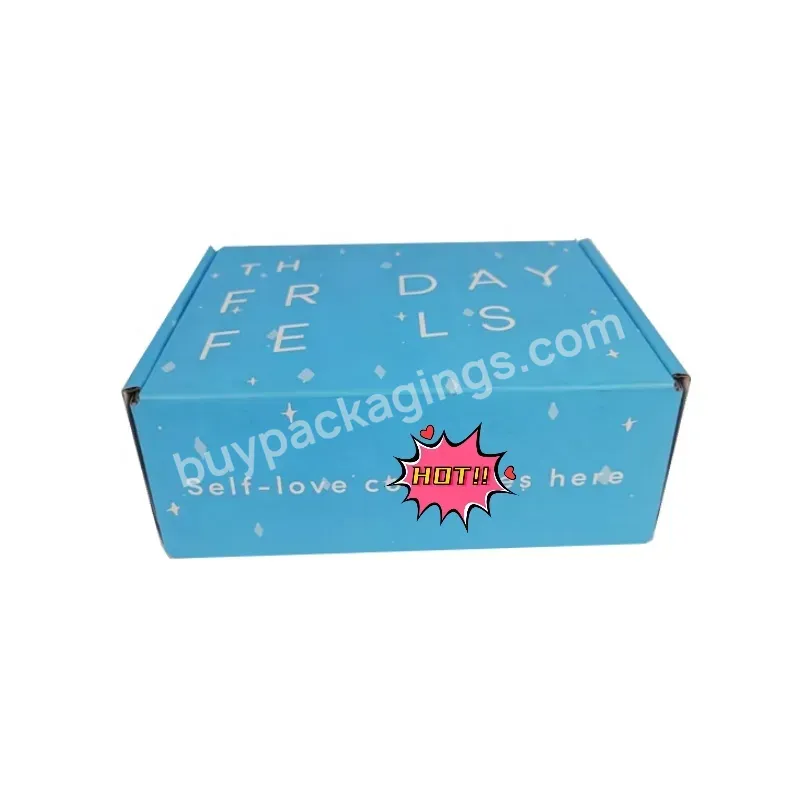 Factory Wholesale Price Packaging Paper Boxes Custom Printed Blue Cardboard Gift Box