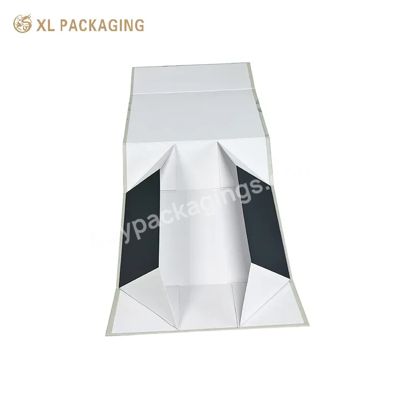 Flap Lid Matt Magnetic Gift Paper Box Foldable Garment Folding Paper Packaging Boxes Magnet Folding Box For Garment Dress Gifts