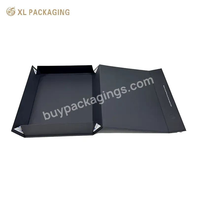 Foldable Black Paper Box Custom Luxury Matt Black Clothing Folding Box Magnetic Gift Box Shoes Packaging Flat Ship - Buy Foldable Black Paper Box Custom Luxury Matt Black Clothing Folding Box,Folding Box Magnetic Gift Box Shoes Packaging,Shoes Packag