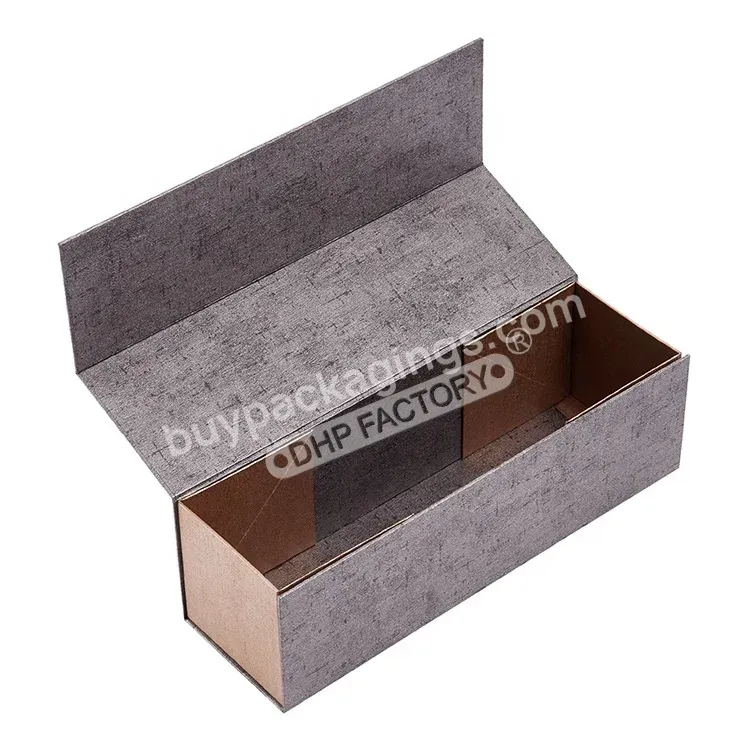 Foldable Rigid Grey Board Collapsible Vodka Brandy Cocktail Champagne Packaging Gift Folding Paper Box With Magnetic Closure