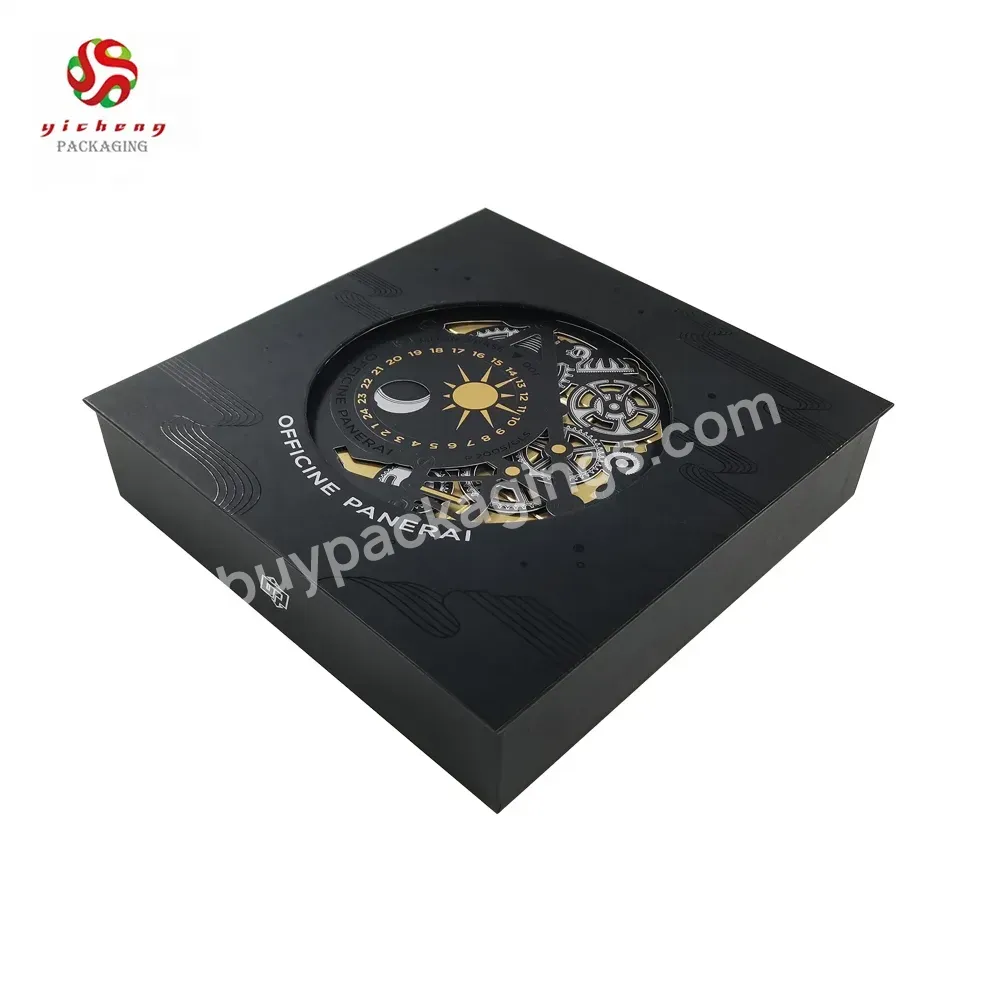 Food Grade Customized Logo Truffle Moon Cake Magnetic Packaging Paper Gift Boxes With Dividers Luxury Black Moon Cake Box