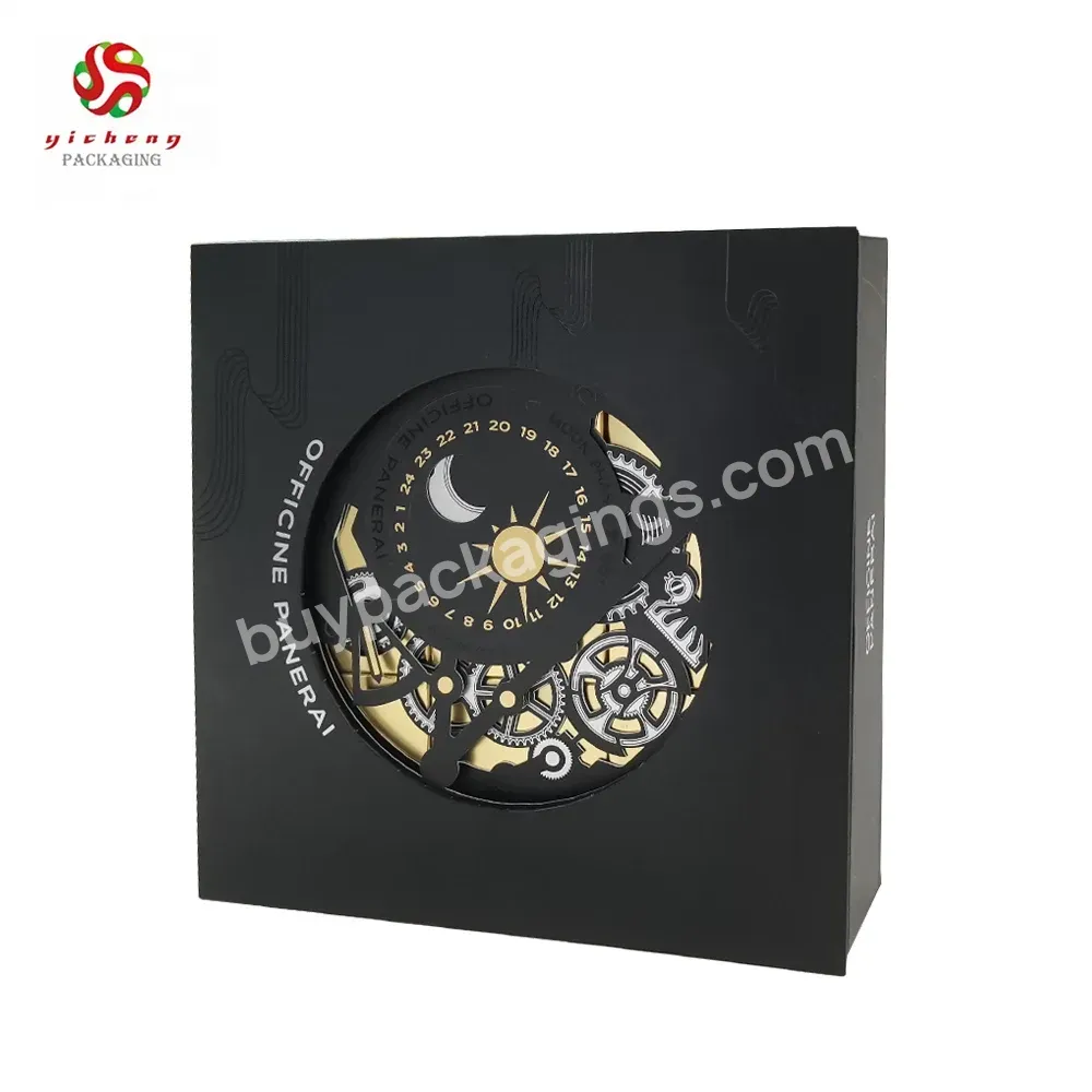 Food Grade Customized Logo Truffle Moon Cake Magnetic Packaging Paper Gift Boxes With Dividers Luxury Black Moon Cake Box