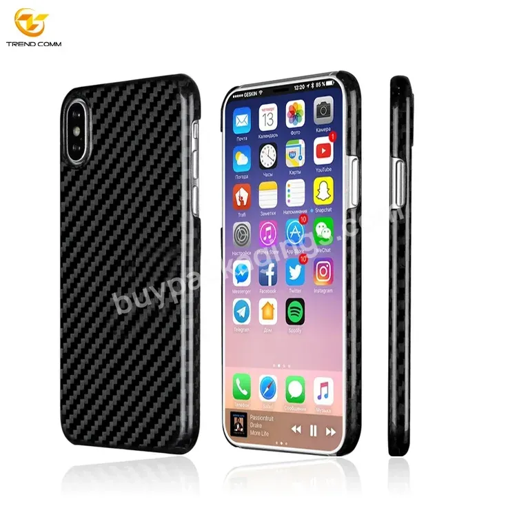 For Iphone X/xs Shockproof Mobile Back Cover Real Carbon Fiber Phone Case - Buy Carbon Fiber Phone Case,Mobile Phone Back Cover,For Iphone X Case Shockproof.