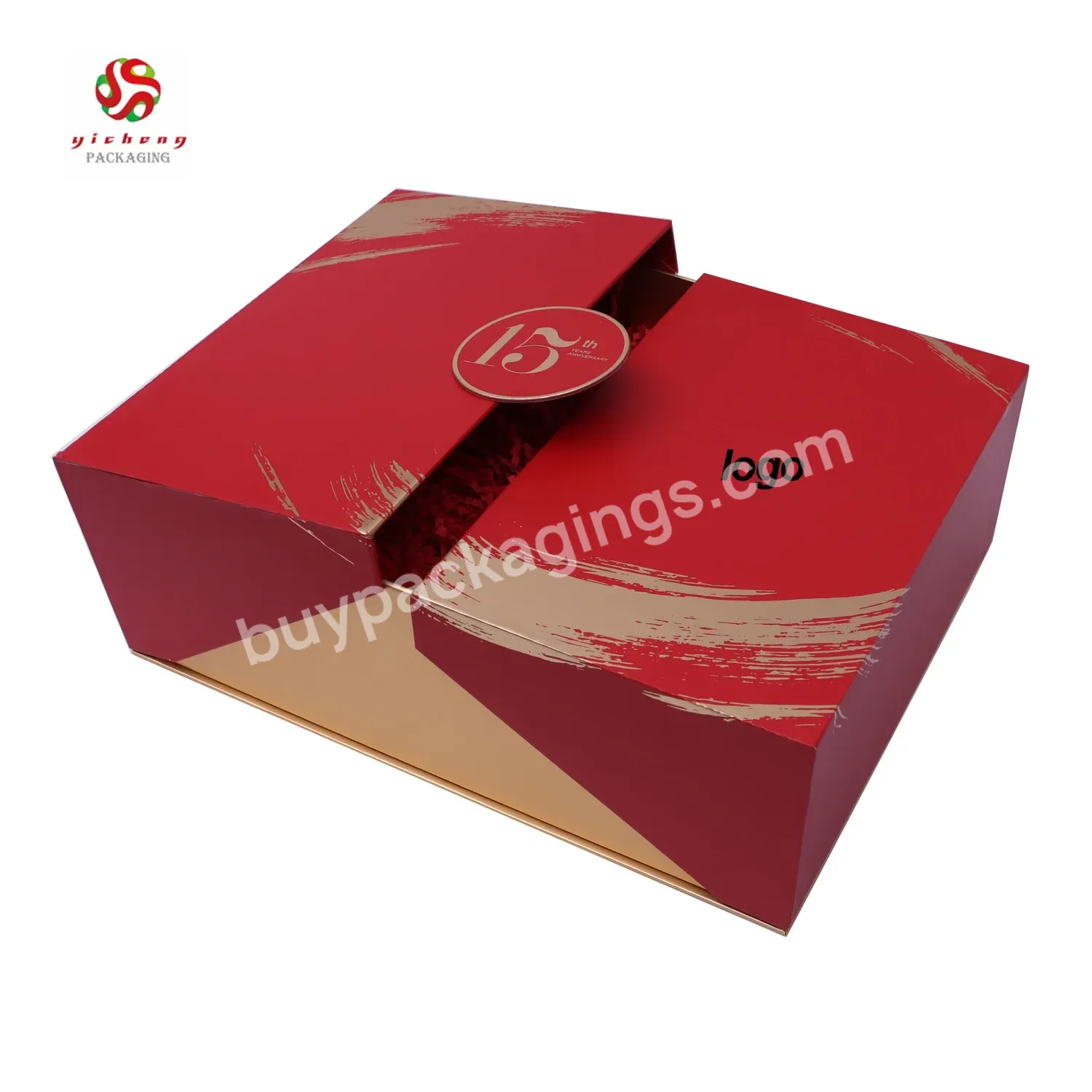 Free Design Custom Printed Logo Book Style Shaped Gift Packaging Box