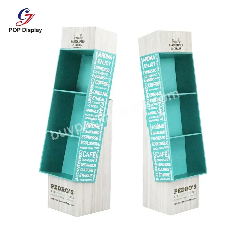 Fsc Certified Recycled Material Custom Corrugated Display Cardboard Floor Stand Paper Retail Box For Milk Green Tea Store - Buy Custom Corrugated Display,Cardboard Floor Display Stand,Cardboard Stand.