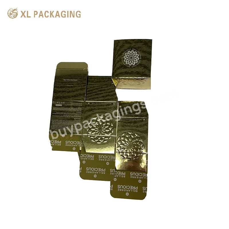 Gold Foil Logo Cosmetic Folding Paper Box Free Sample Wholesale Custom Printing Products Gift Packaging Card Paper Boxes