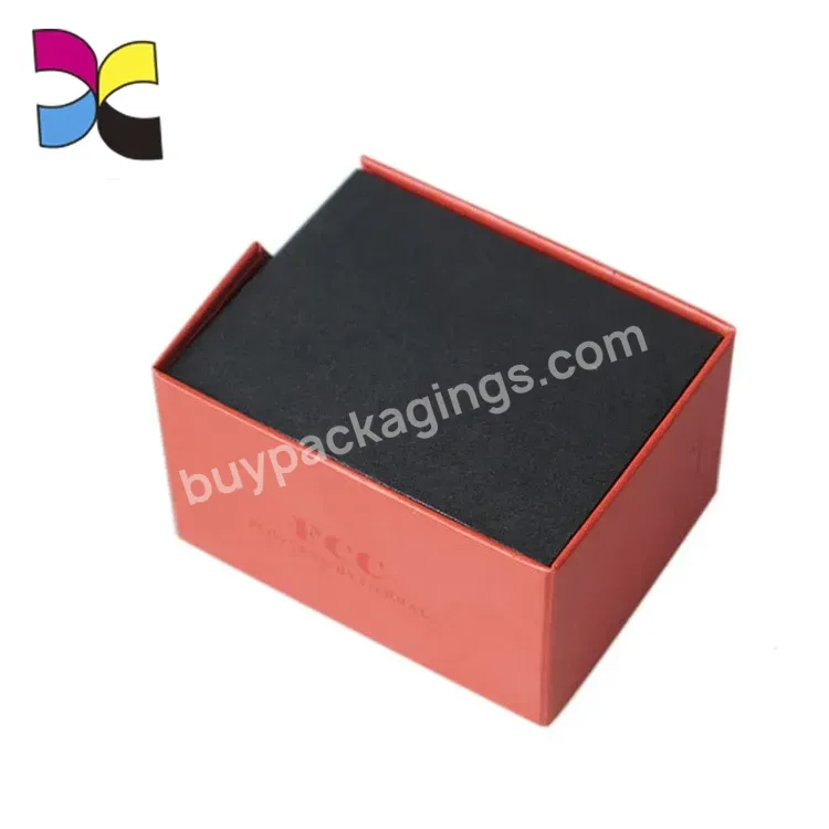 Good Designed Black And Red Magnetic Snapback Magnetic Gift Box