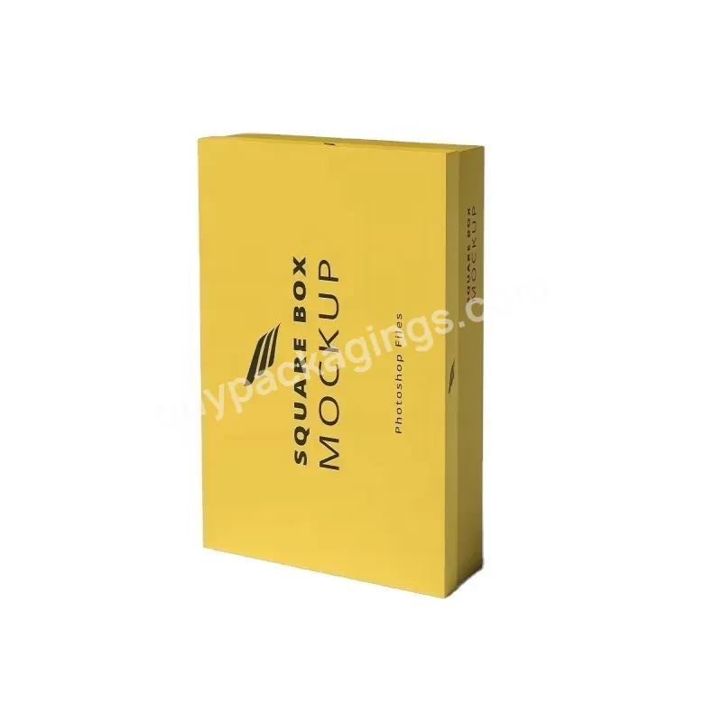 Graceful Heavy Duty Yellow Reusable Big Capacity Flat Scarf Packaging Gift Box With Your Logo Printed With Lids - Buy Rectangle Full Printing Mixed Color Customized Logo Printing Flat Rigid Shirts Packaging Gift Box With Ribbon Rope,Customized Design