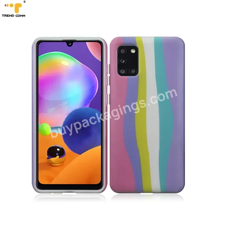 Gradient Striped Silicone Phone Cases New Trending Whosale Case For Samsung A71 - Buy Case For Samsung A71,Striped Phone Case,Silicone Phone Case For Samsung.