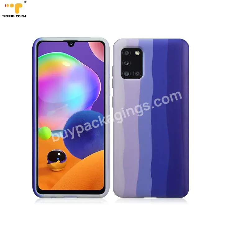 Gradient Striped Silicone Phone Cases New Trending Whosale Case For Samsung A71 - Buy Case For Samsung A71,Striped Phone Case,Silicone Phone Case For Samsung.