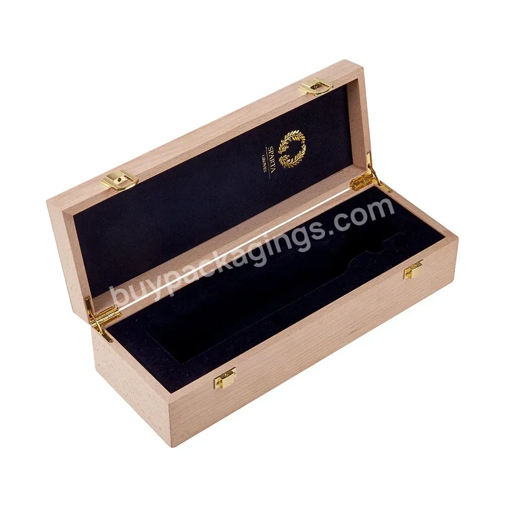 Guangdong Factory Direct Luxury Design Custom Printing Made Wine Glass Packaging Wooden Champagne Gift Box