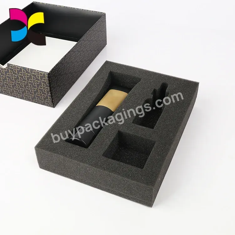 Guangzhou Custom Printing Factory Lipgloss Cosmetic Kits Packaging Boxes With Foam